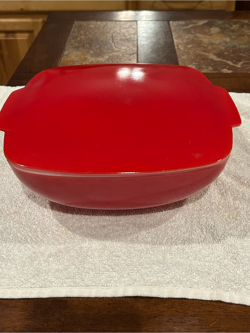Pyrex Red Covered Casserole Dish